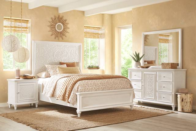 Cornelia White 5 Pc Queen Panel Bedroom - Thumbnail - Image 1