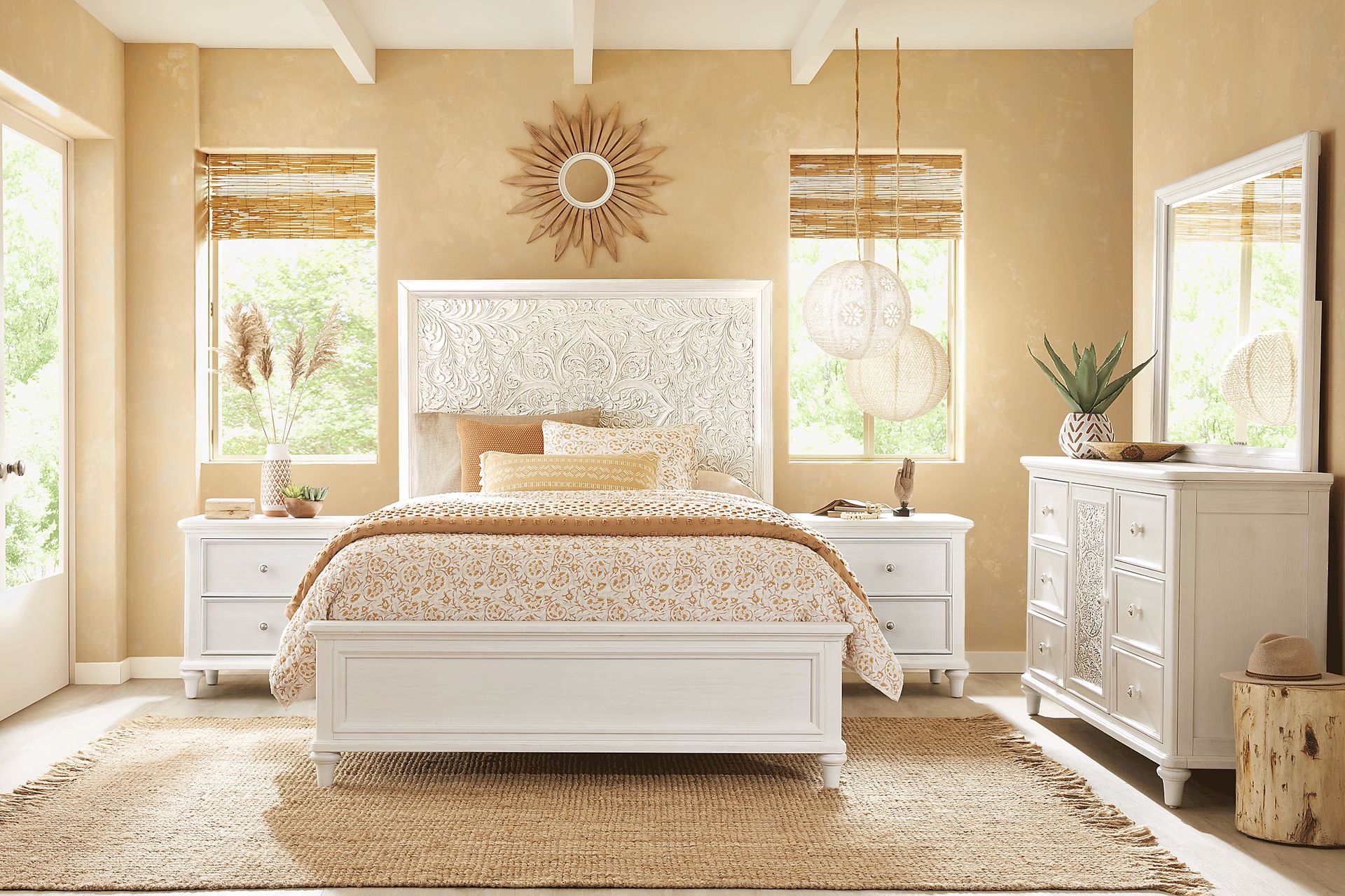 Cornelia White 6 Pc Queen Panel Bedroom - Image 1