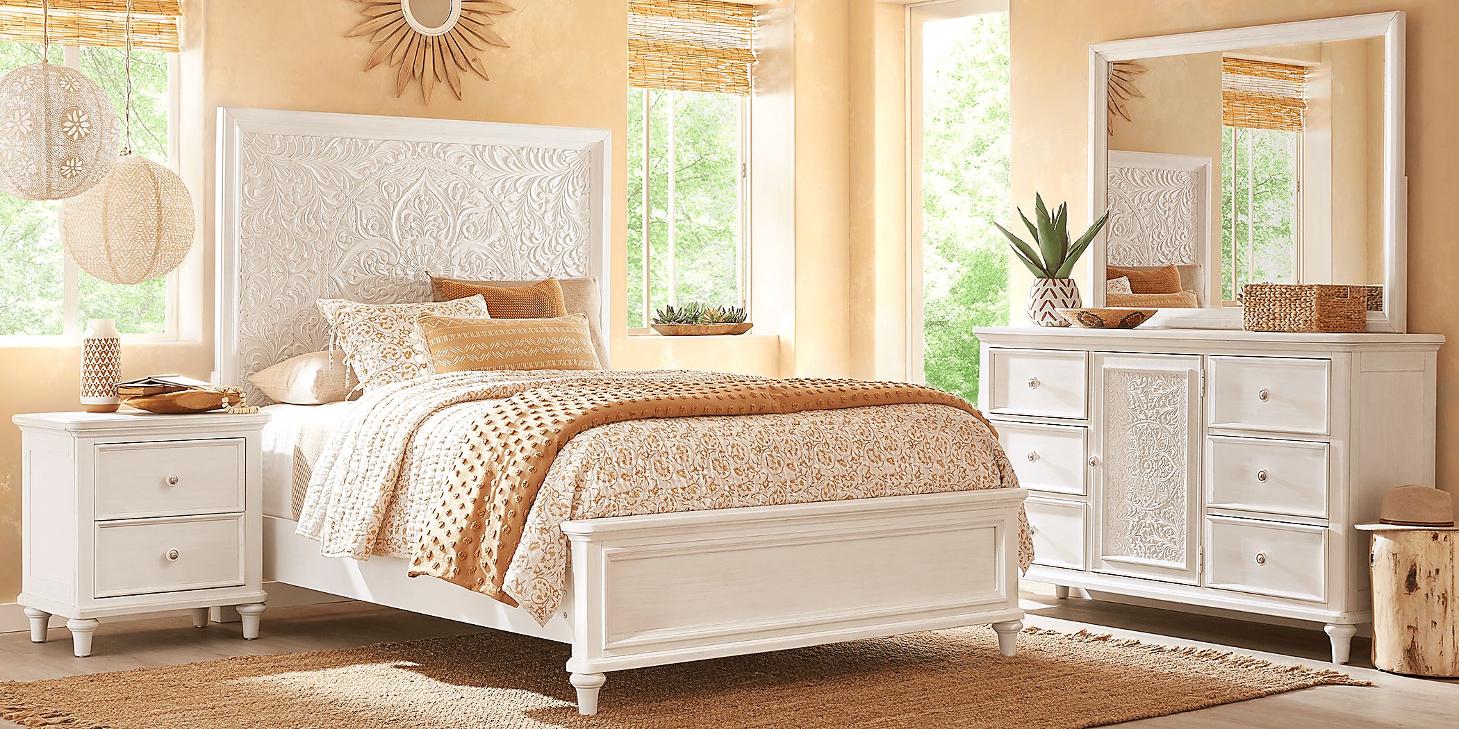 ノバレーゼ　ショートビスチェ（C70)　ガードル（M）　セット　オフホワイト Cornelia 7 Pc White Colors,White King Bedroom Set With 3 Pc King