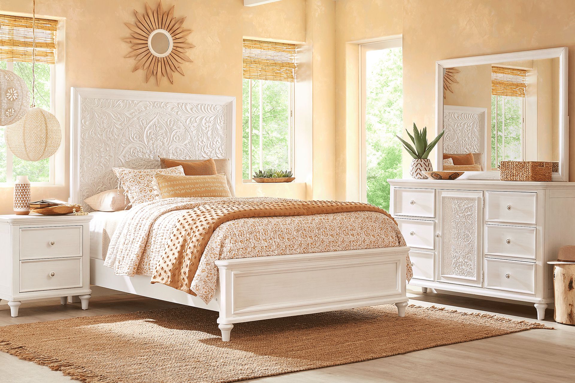Cornelia White 7 Pc Queen Panel Bedroom - Image 1