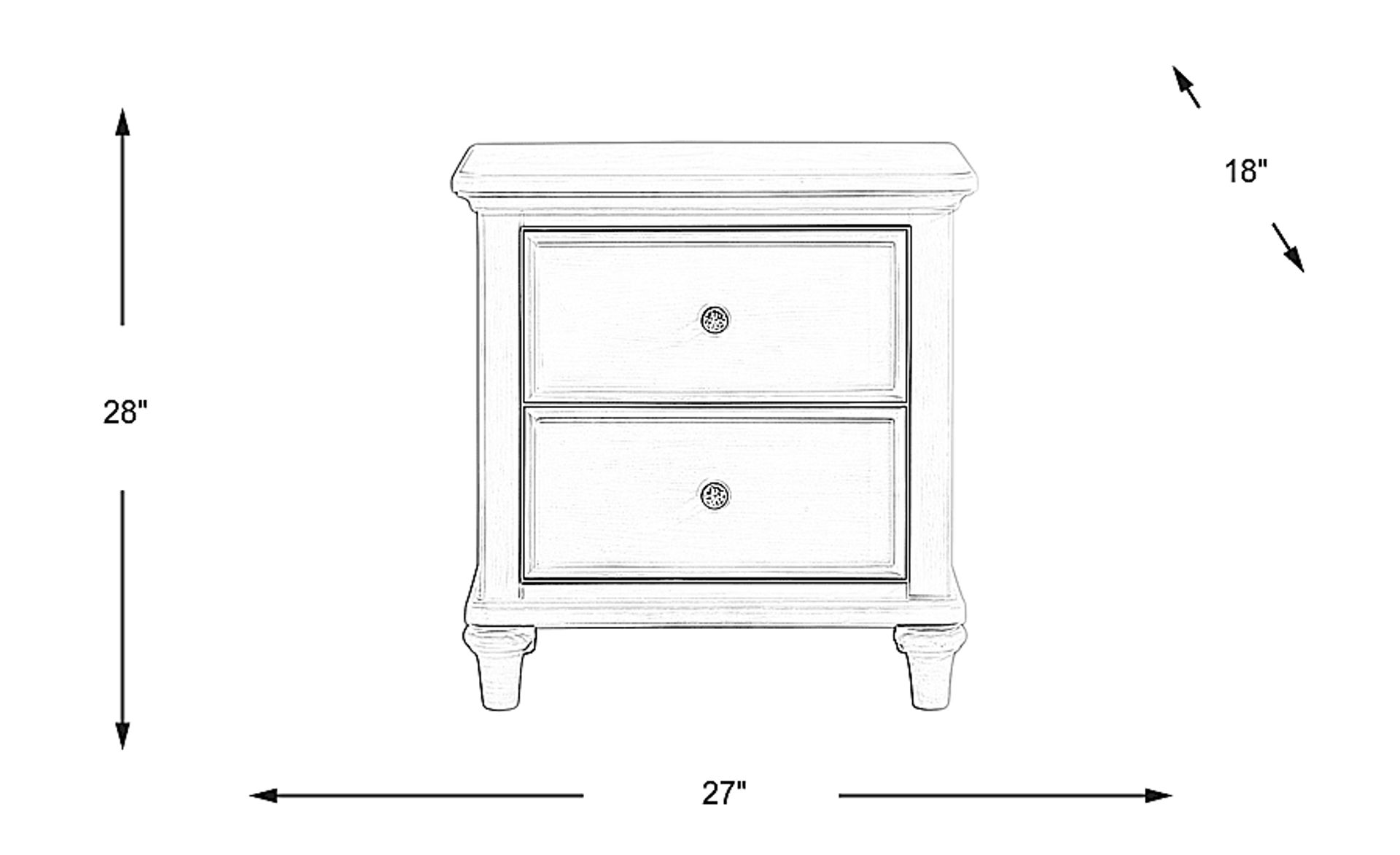 Dimension Image. Please refer to the Dimension Tab on this page for dimension details.