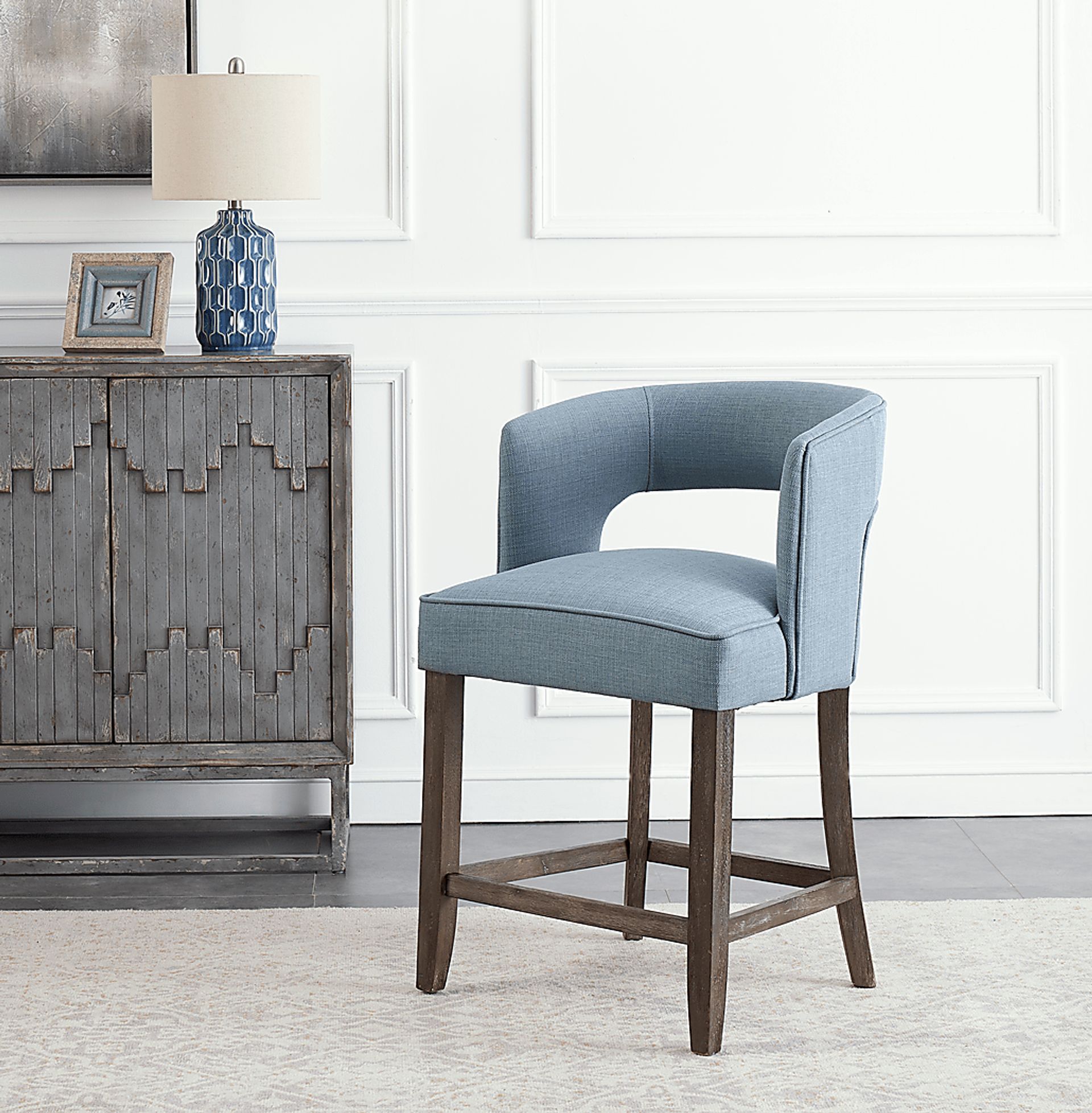 Cornelion Blue Counter Height Stool - Image 4