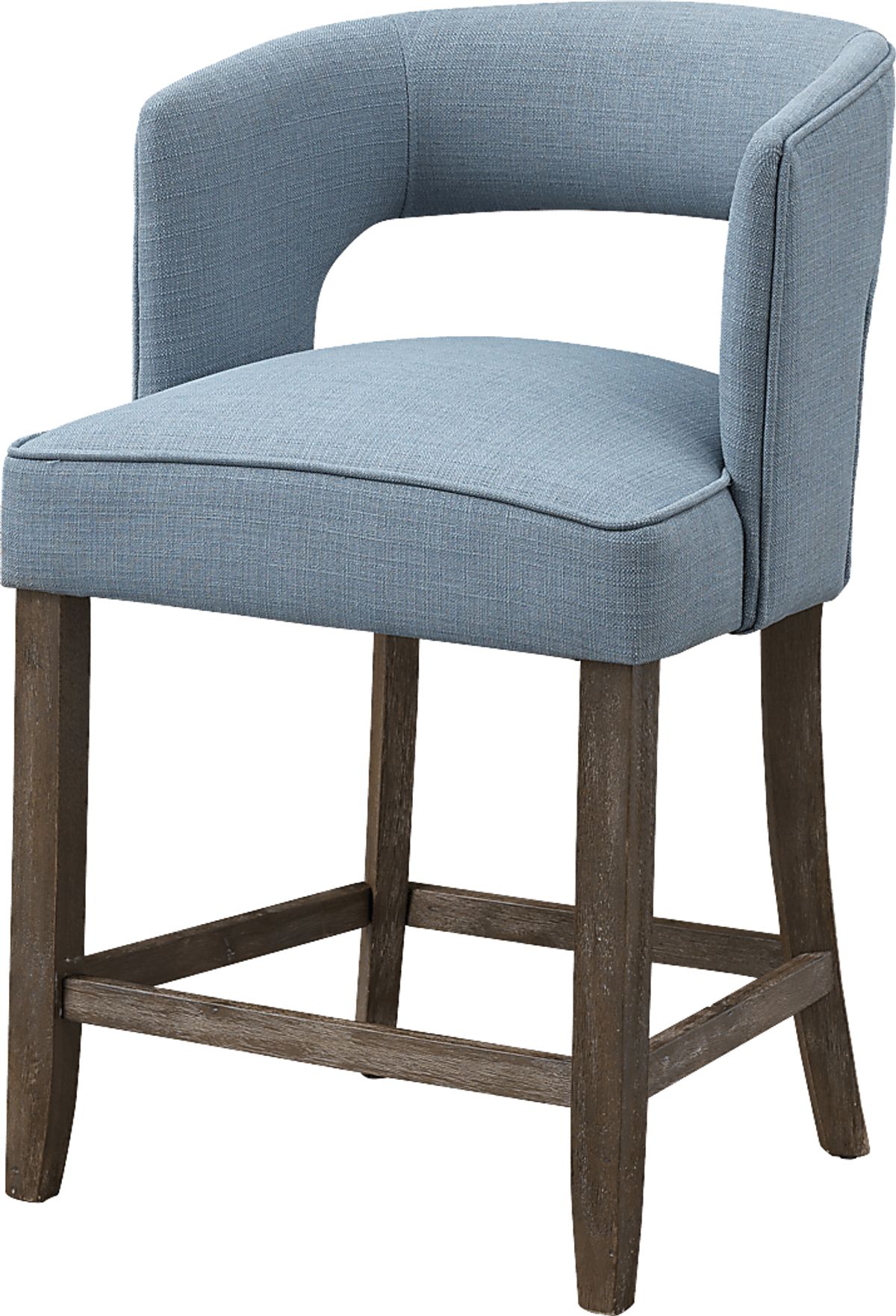 Cornelion Brown Dark Wood Blue Counter Height Stool Rooms to Go