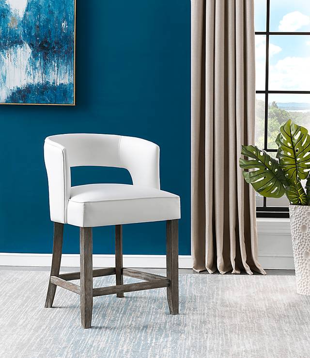 Cornelion White Counter Height Stool - Thumbnail - Image 5