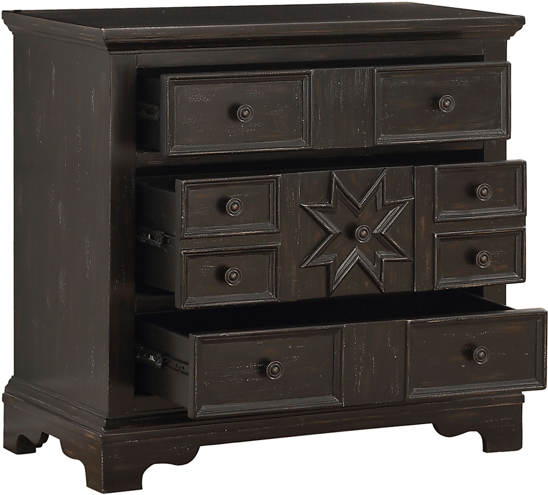 Cornice Black Accent Cabinet - Image 3