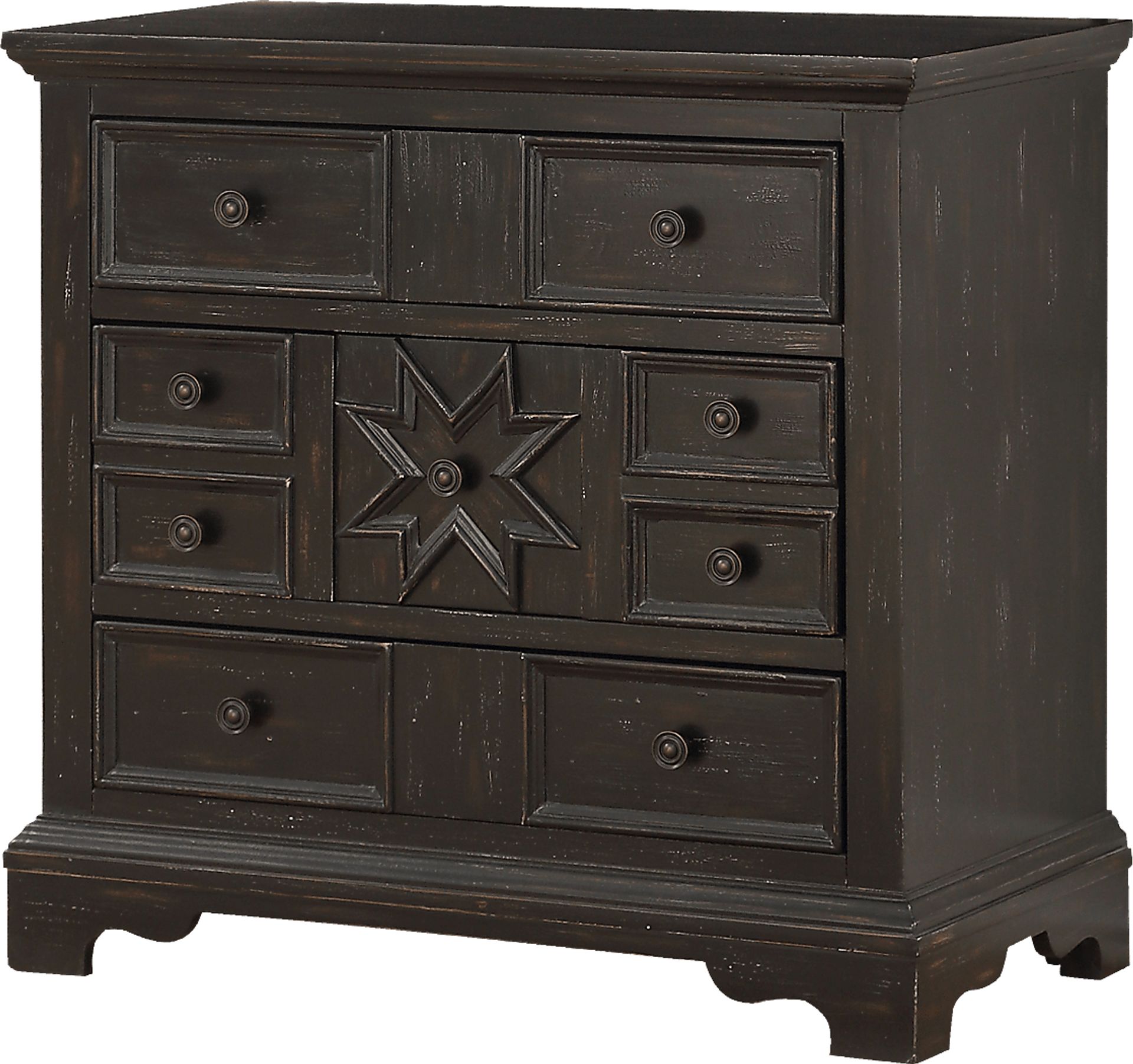 Cornice Black Accent Cabinet - Image 1