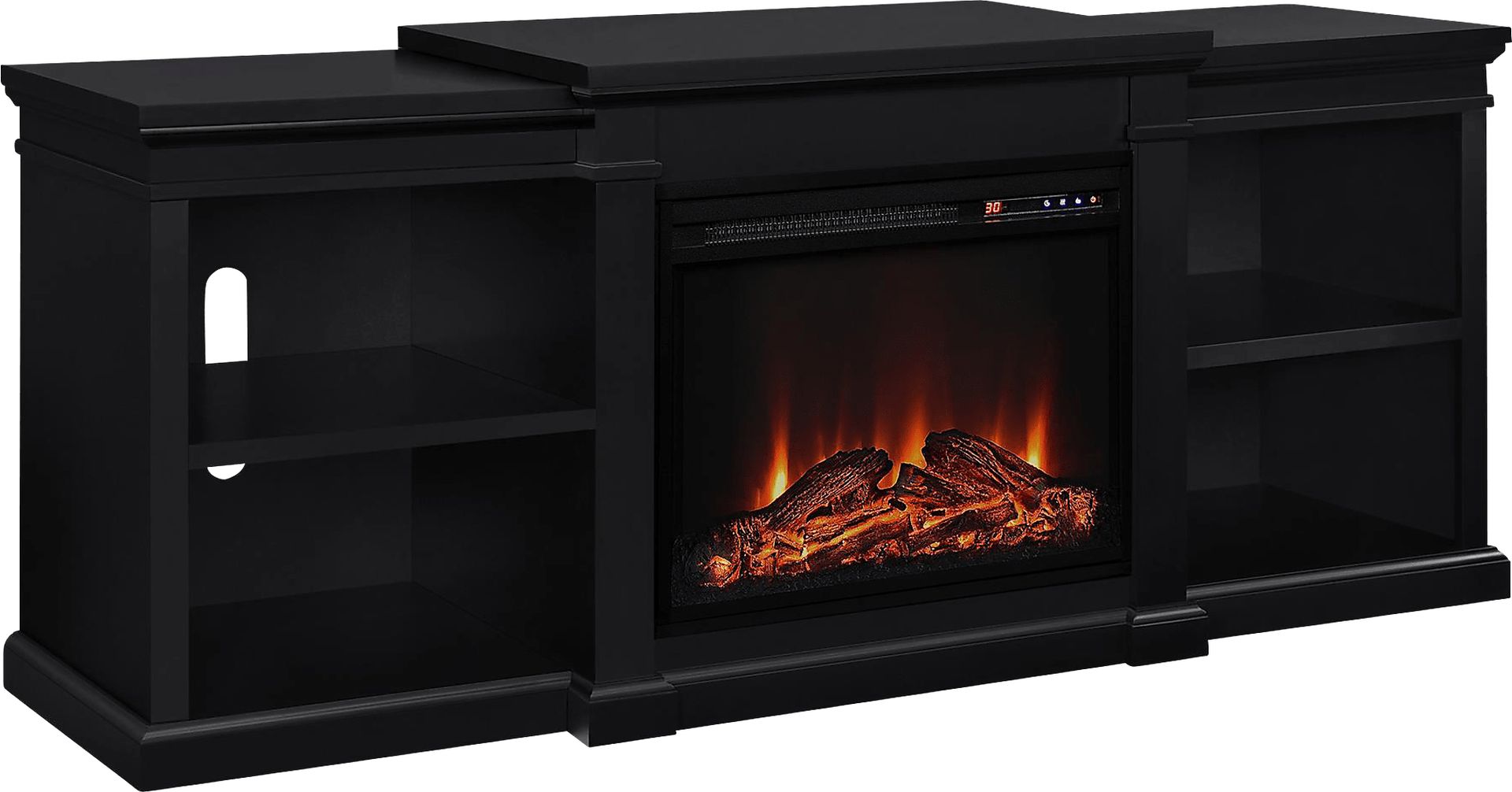 Coromell Black 65 in. Console with Electric Fireplace - Image 3