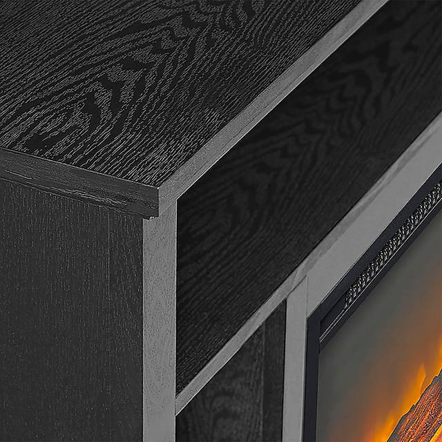 Corona Black 44 in. Console with Electric Fireplace - Thumbnail - Image 3