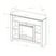 Corona Black 44 in. Console with Electric Fireplace