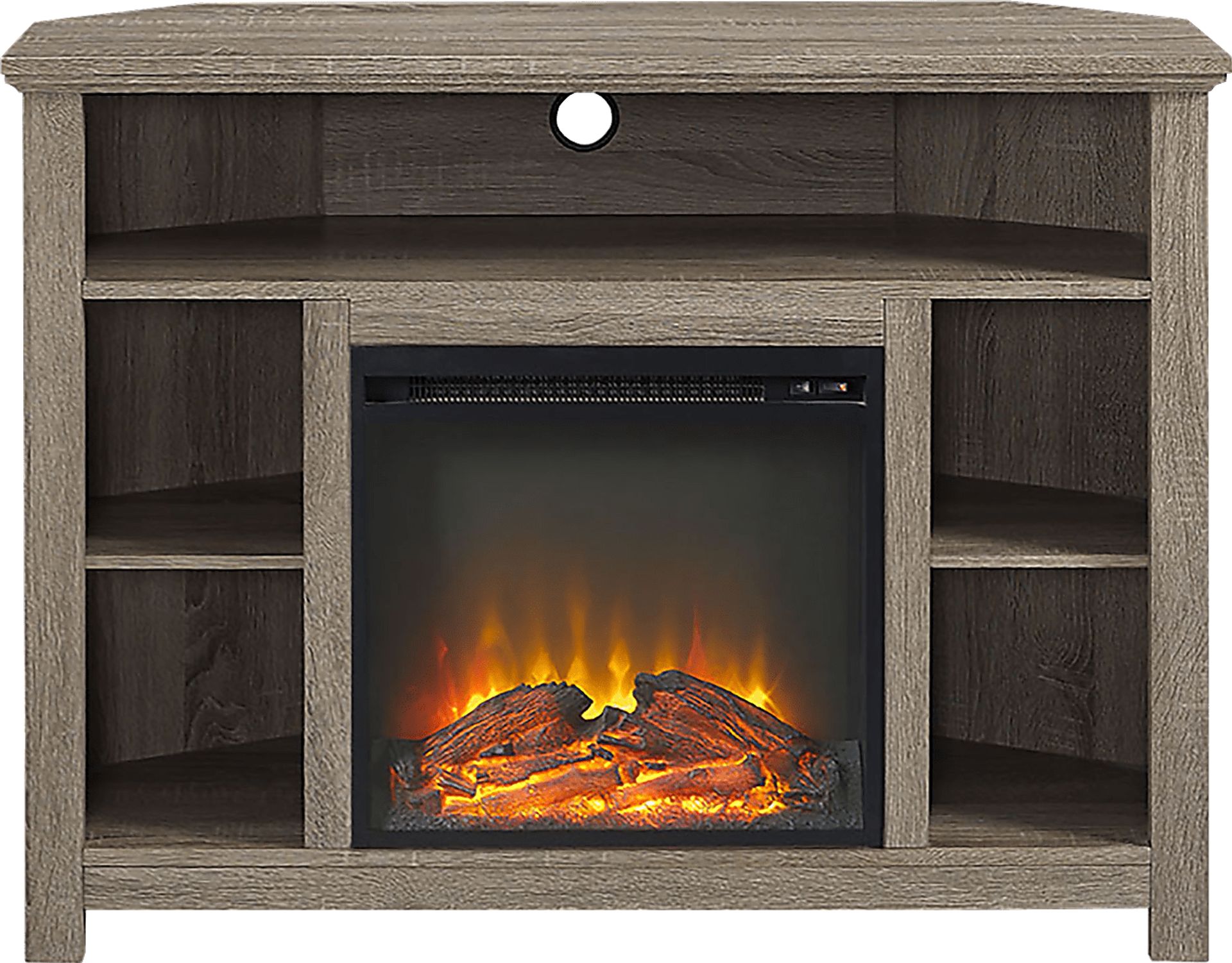 Corona Gray 44 in. Console with Electric Fireplace - Image 1