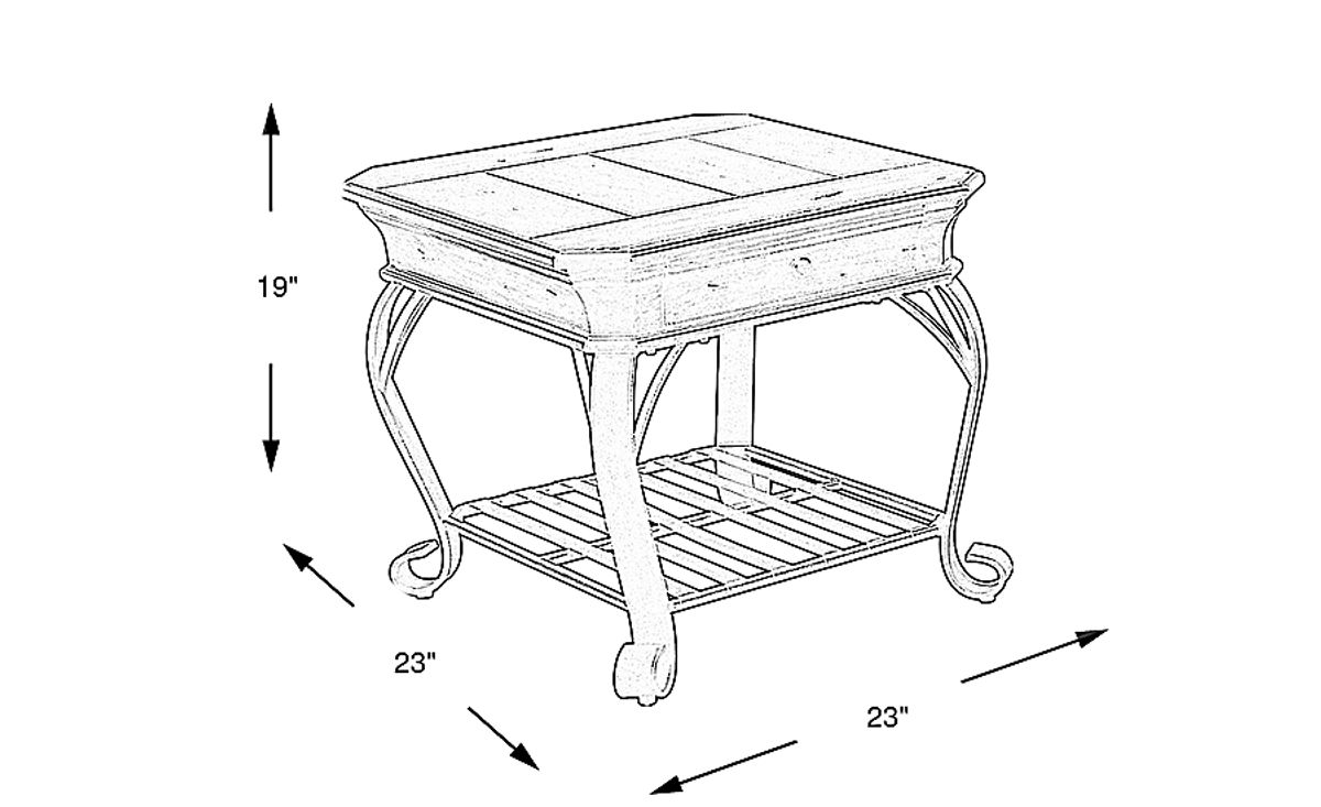 Coronado Bay Brown Cherry Dark Wood End Table | Rooms to Go