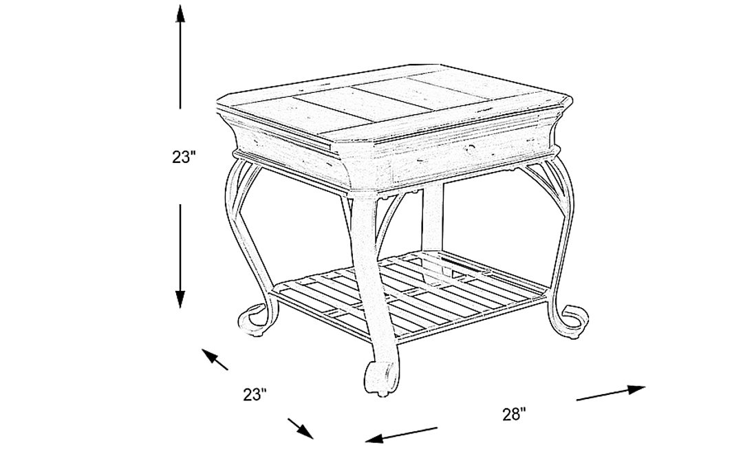 Coronado Bay Pine End Table