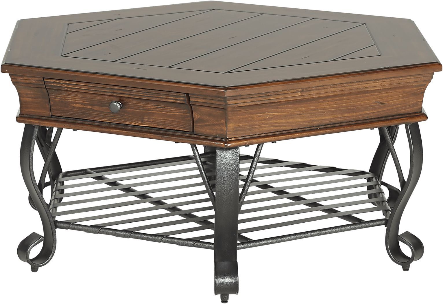 Coronado Dark Pine Wood Cocktail Table | Rooms to Go