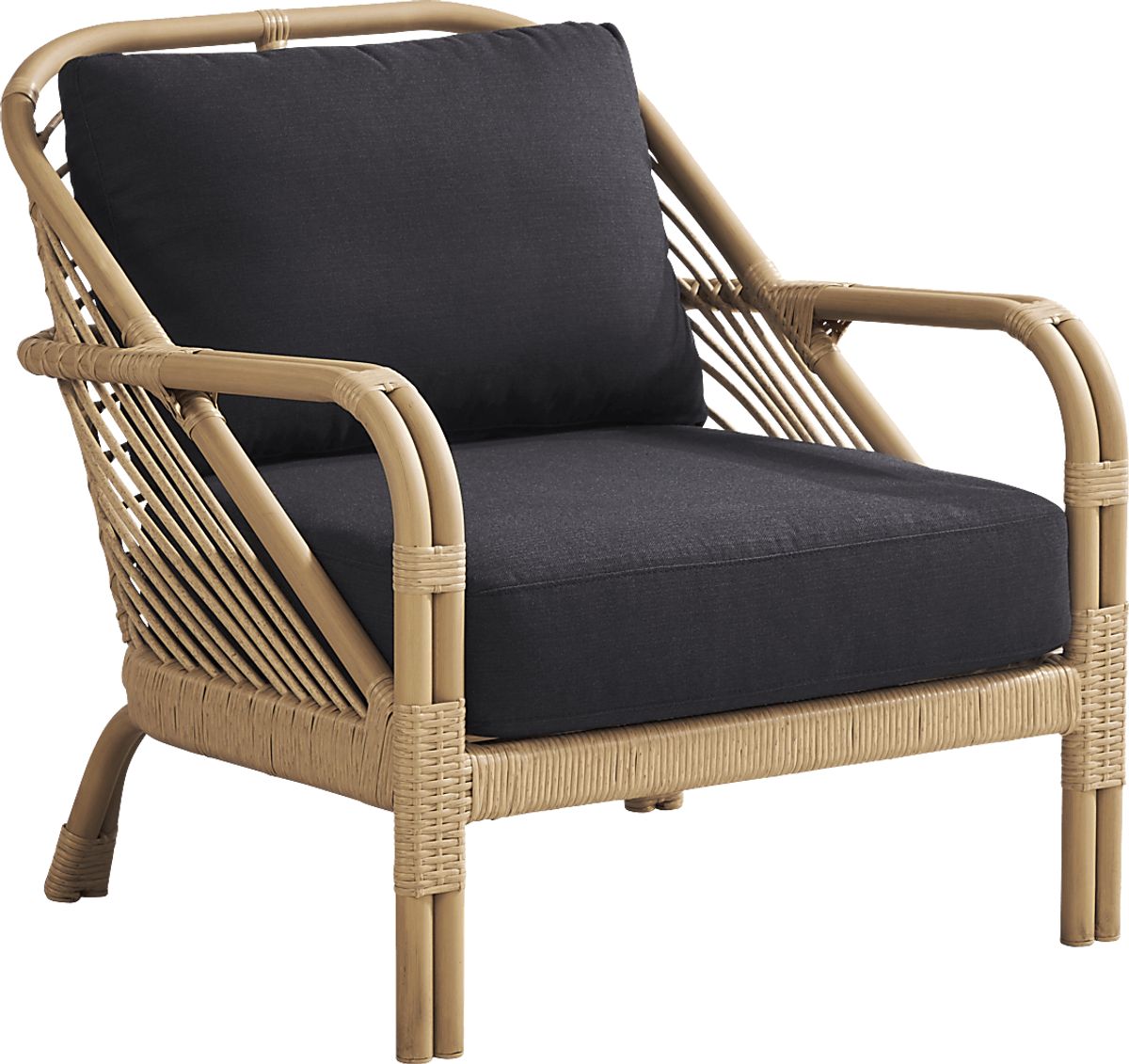 Coronado Sandstone Colors Charcoal Black,Gray Wicker Outdoor Chat Chair