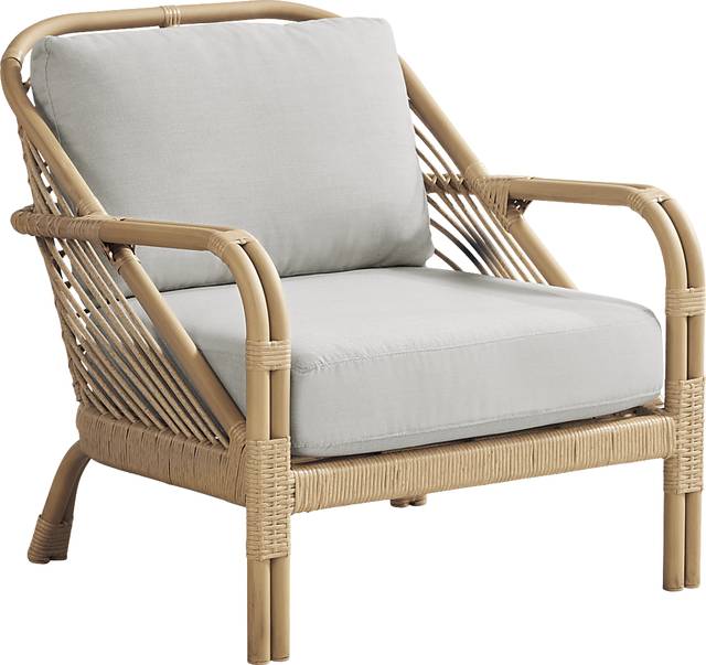 Coronado Sandstone 5 Pc Round Outdoor Chat Seating Set with Pewter Cushions - Thumbnail - Image 2