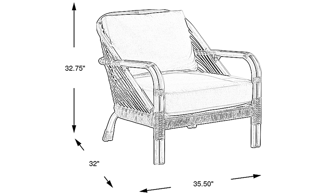 Coronado Sandstone Outdoor Club Chair with Sand Cushions