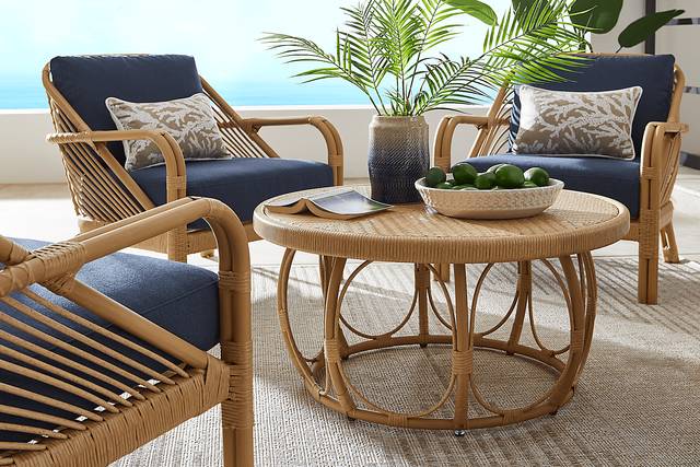 Coronado Sandstone Round Outdoor Cocktail Table - Thumbnail - Image 3