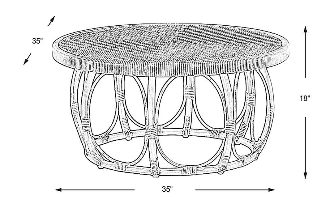 Coronado Sandstone Round Outdoor Cocktail Table