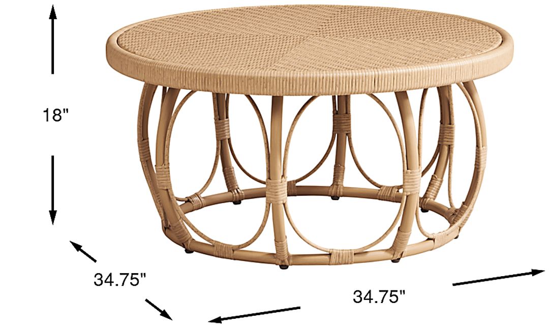 Coronado Sandstone Round Outdoor Cocktail Table