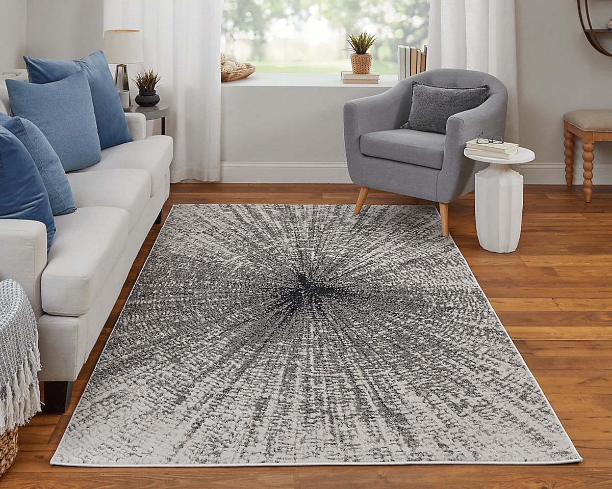 Corrarith Blue,Gray,Ivory Beige,Blue,Gray Rugs | Rooms to Go