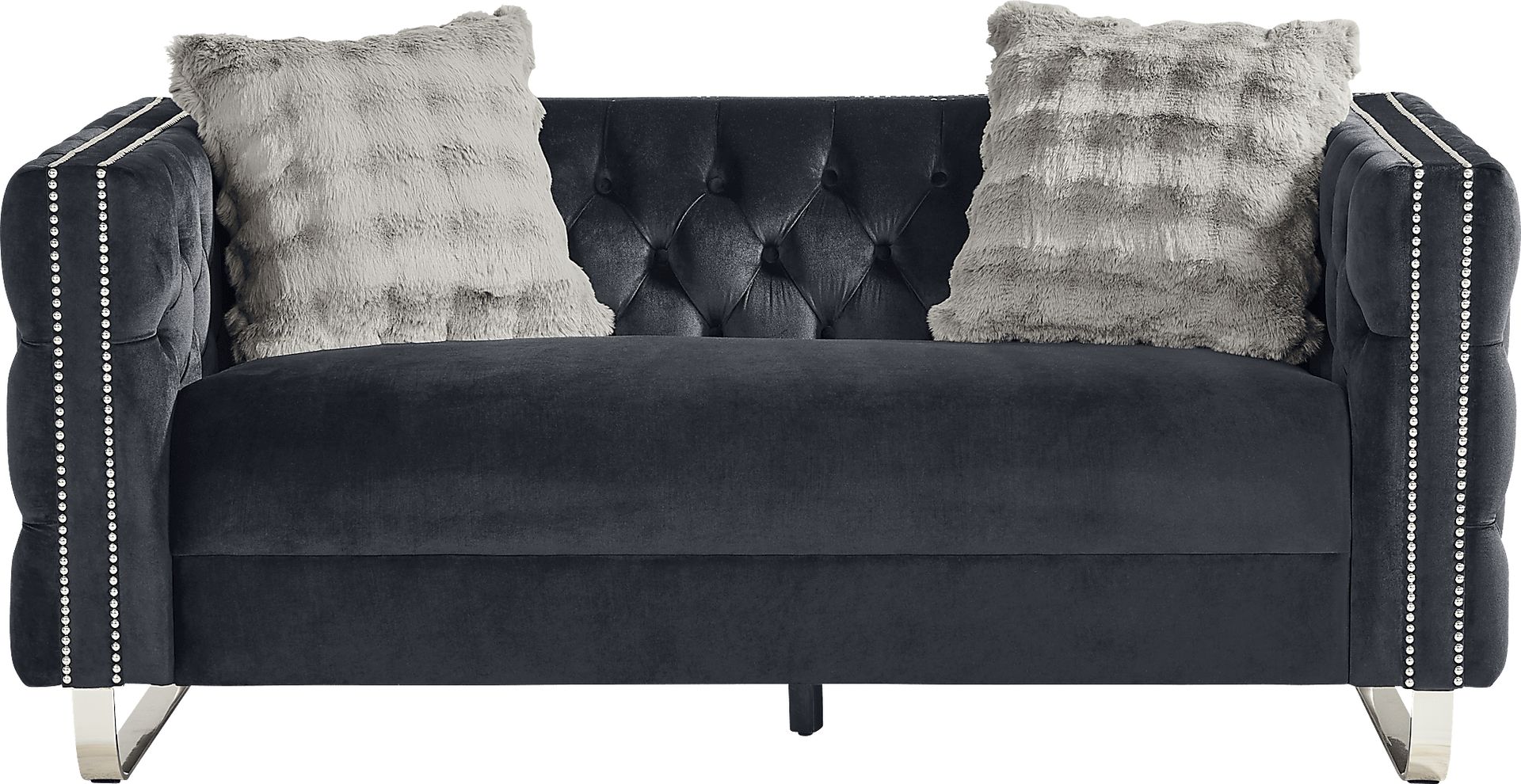 Corrella Black Loveseat - Image 1