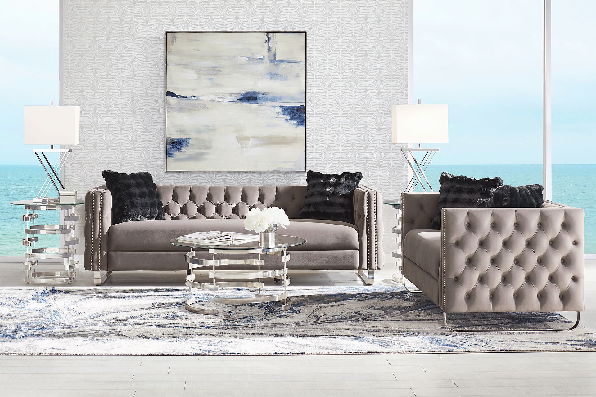 Corrella Gray 7 Pc Living Room - Image 1