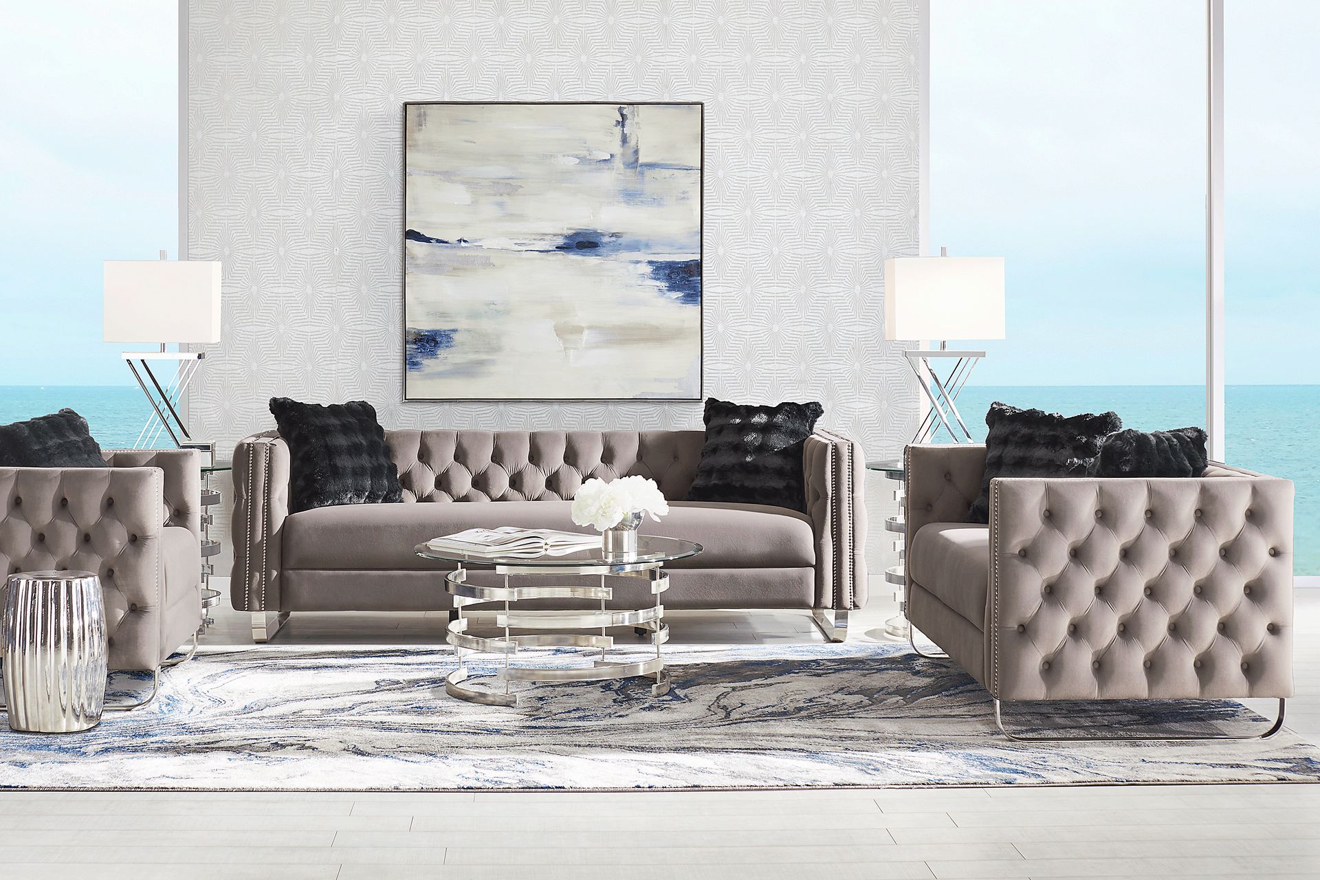 Corrella Gray 8 Pc Living Room - Image 1