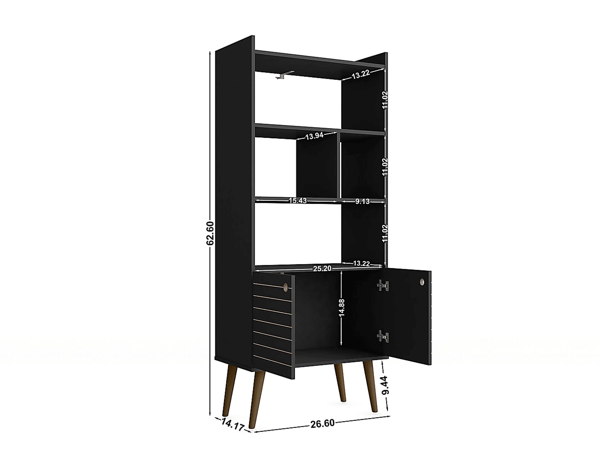 Corriedale Black Bookcase - Image 6