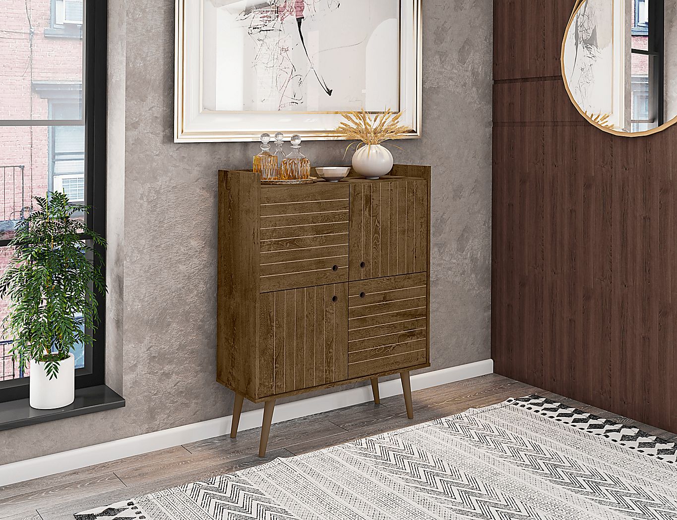 Corriedale Brown Accent Cabinet