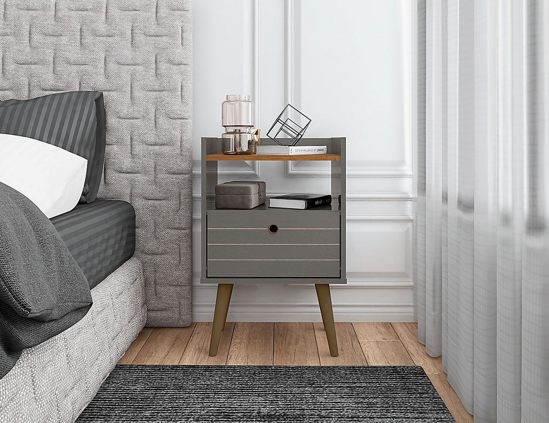 Corriedale Gray Nightstand - Image 2