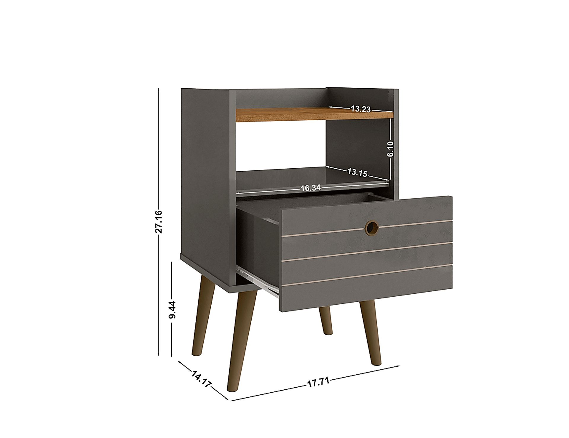 Corriedale Gray Nightstand - Image 9