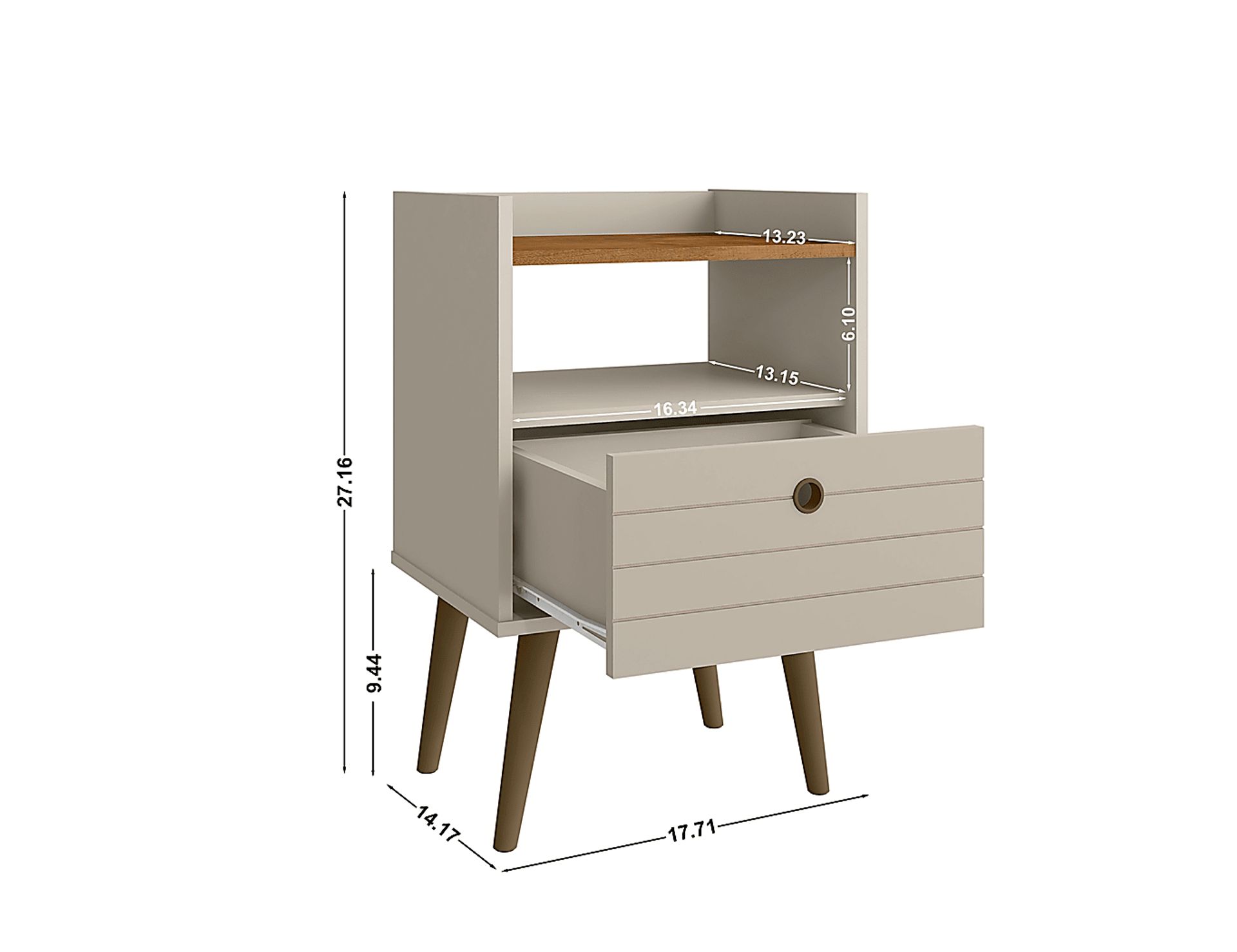 Corriedale Off-White Nightstand - Image 9