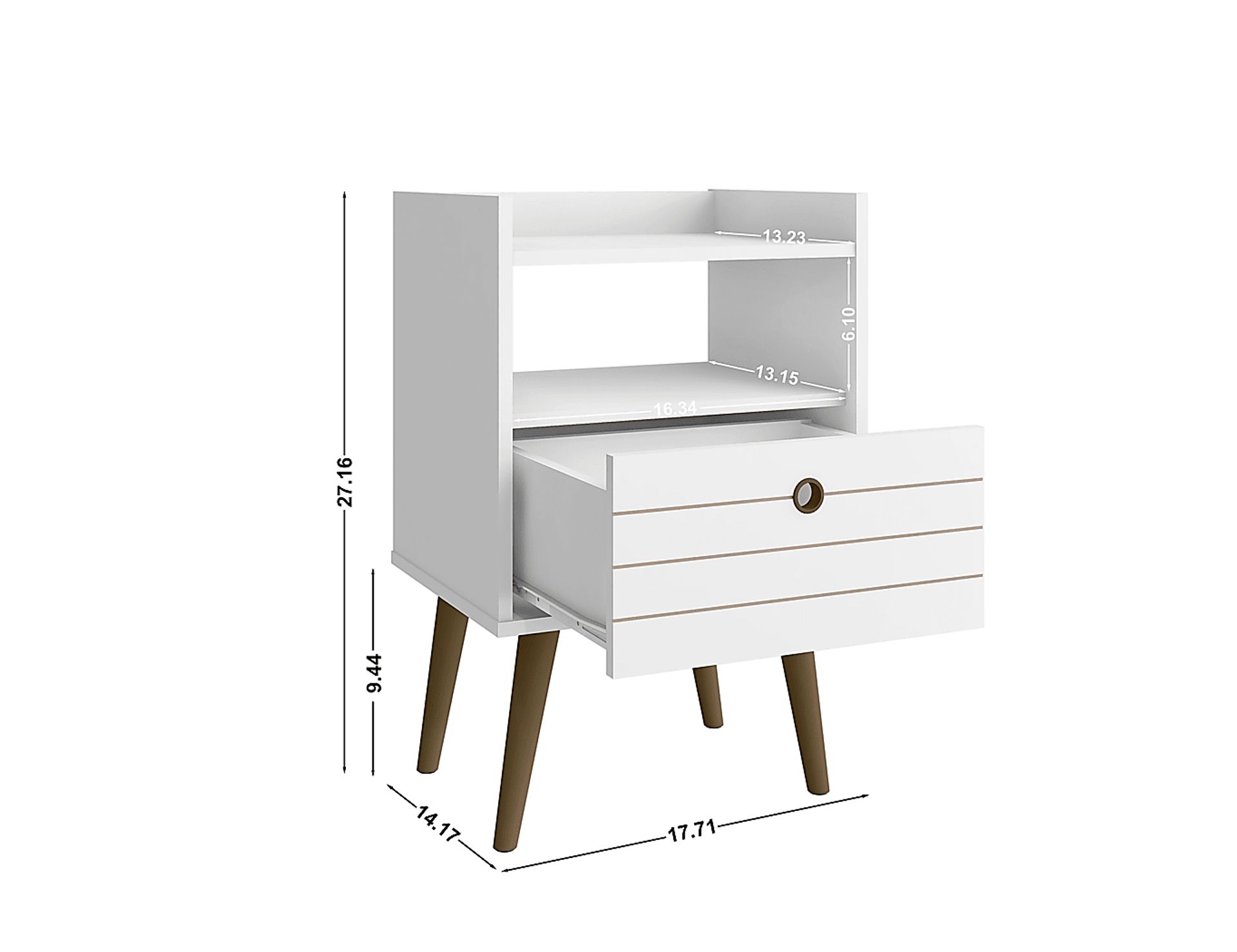 Corriedale White Nightstand - Image 9