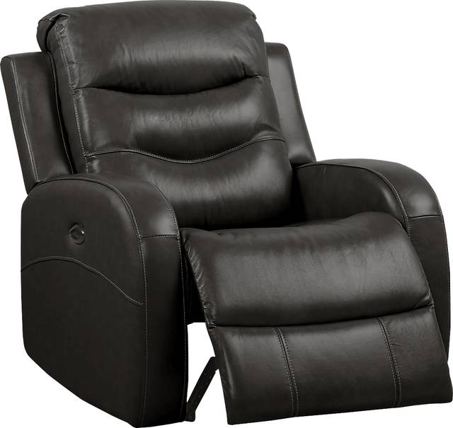 Corseca Black Leather Power Recliner - Thumbnail - Image 2
