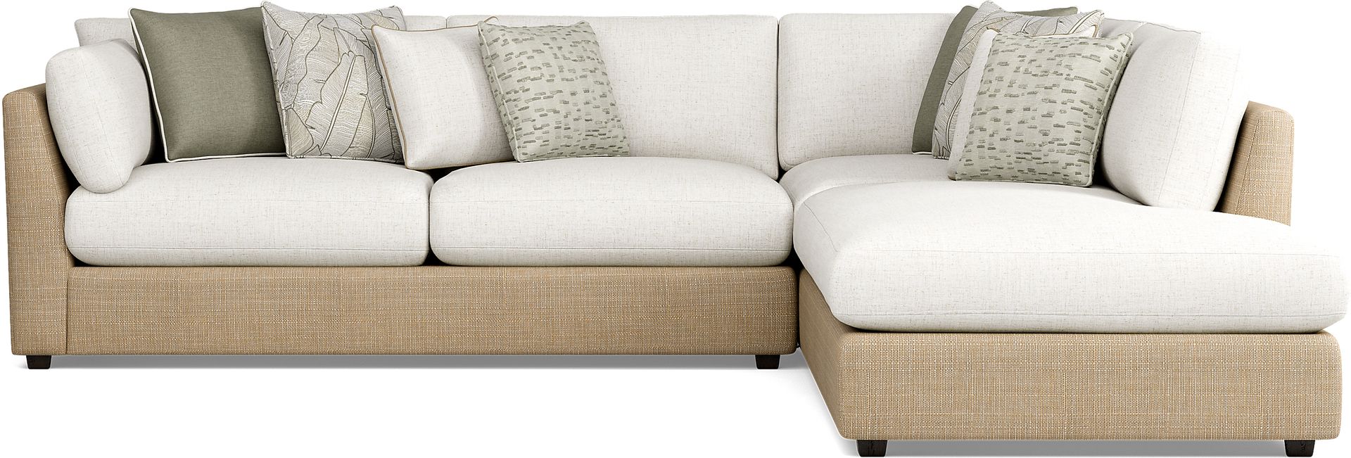 Corsica Beige 2 Pc Sectional - Image 3