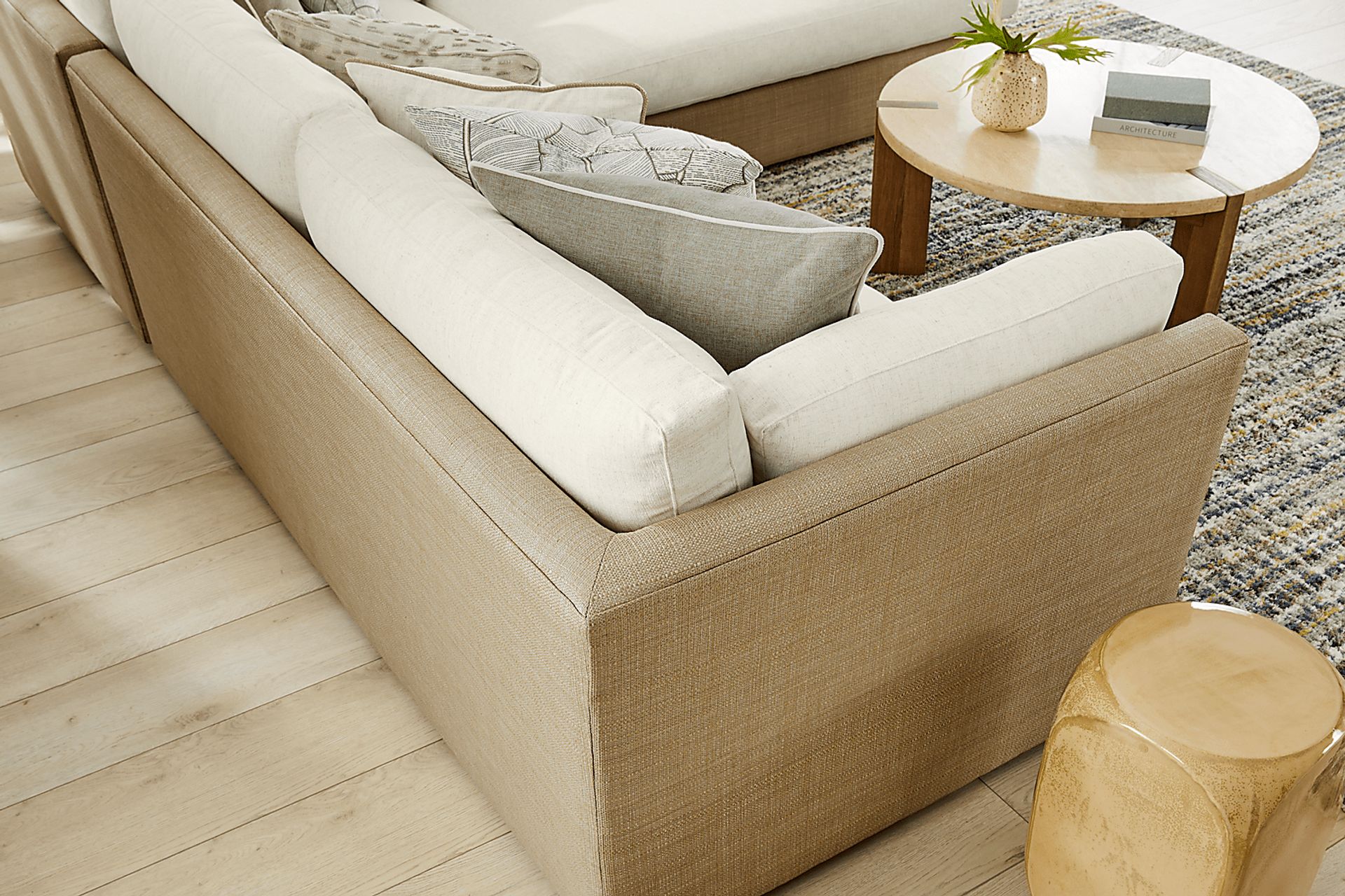 Corsica Beige 2 Pc Sectional - Image 4