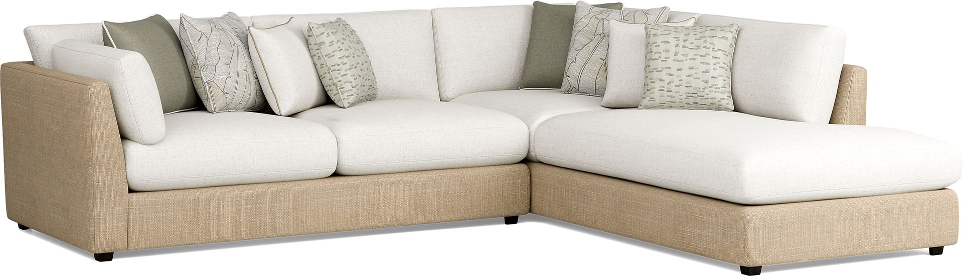 Corsica Beige 2 Pc Sectional - Image 1