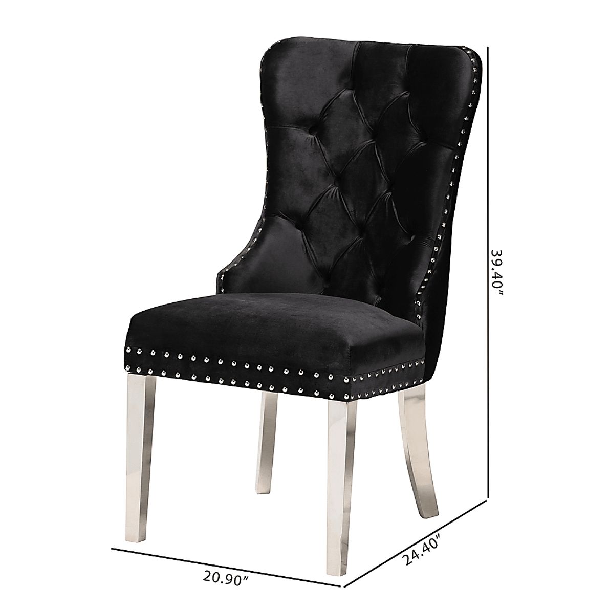 Corsten Black Side Chair, Set of 2