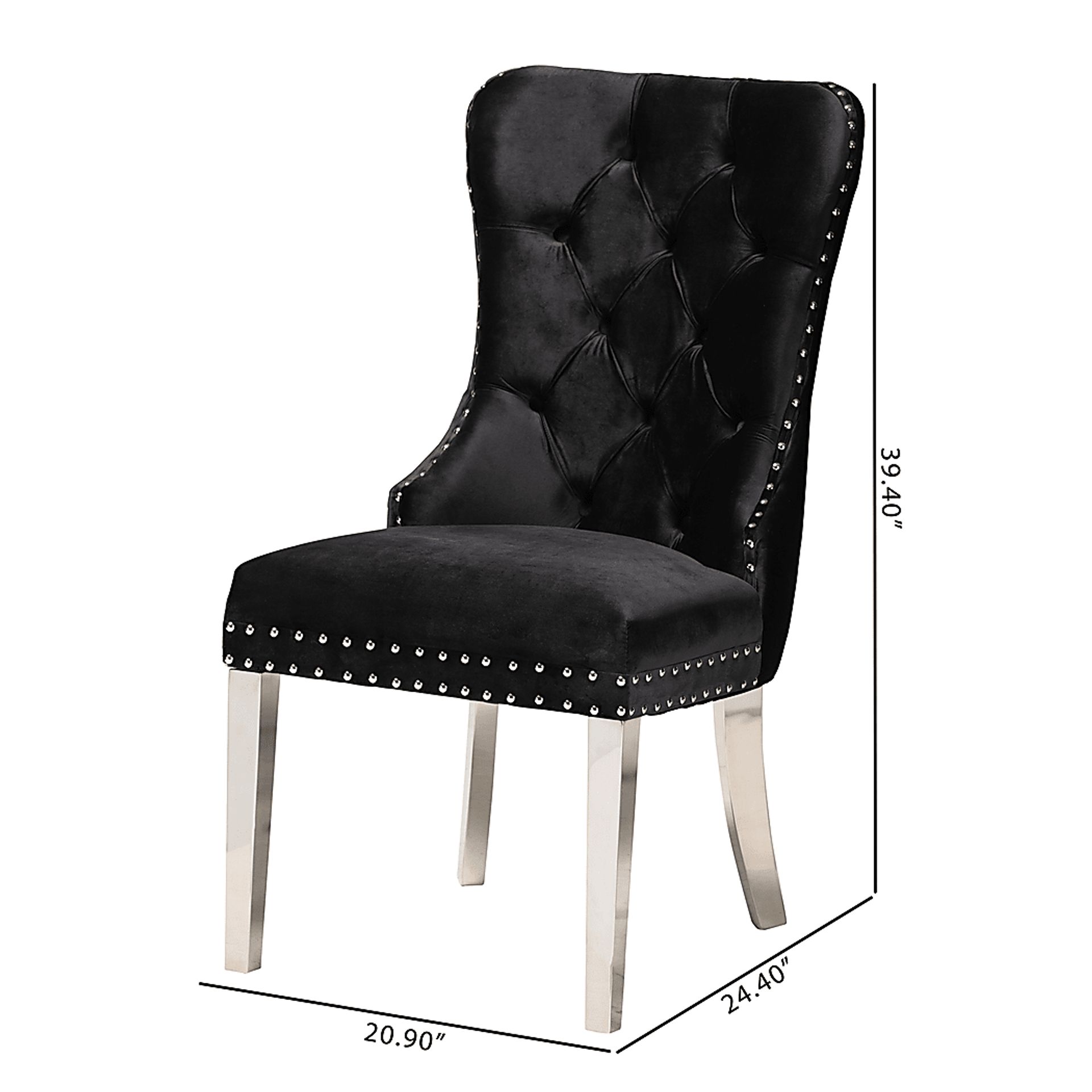 Corsten Black Side Chair, Set of 2 - Image 10
