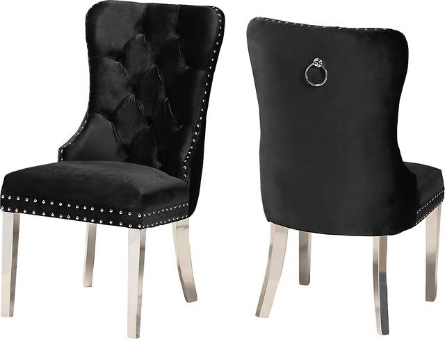 Corsten Black Side Chair, Set of 2 - Thumbnail - Image 1
