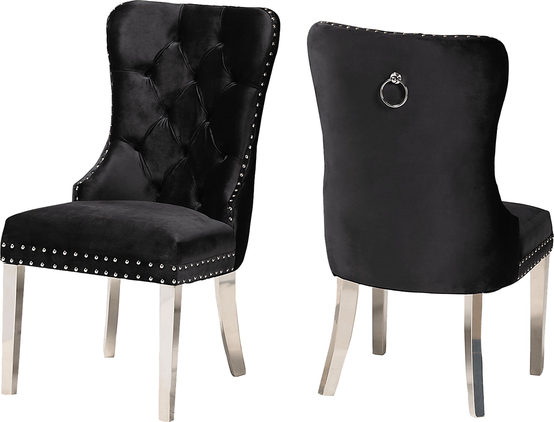 Corsten Black Side Chair, Set of 2 - Image 1