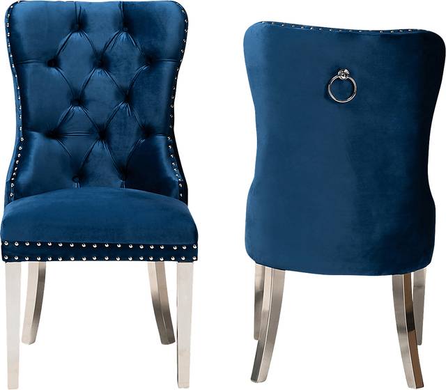 Corsten Blue Side Chair, Set of 2 - Thumbnail - Image 4