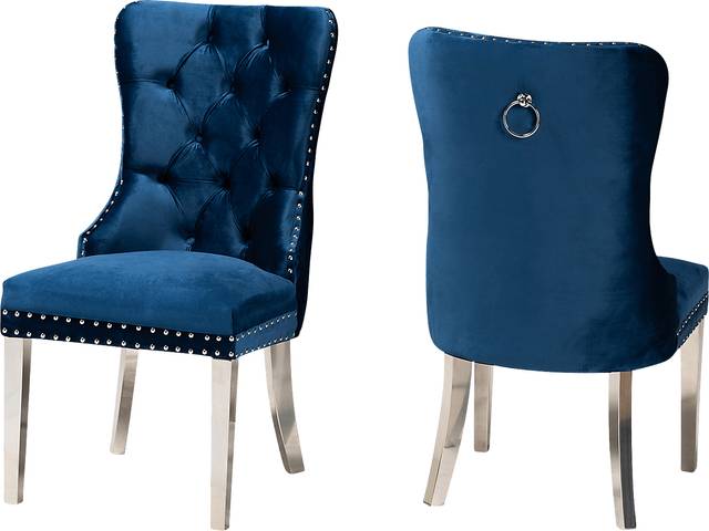 Corsten Blue Side Chair, Set of 2 - Thumbnail - Image 1