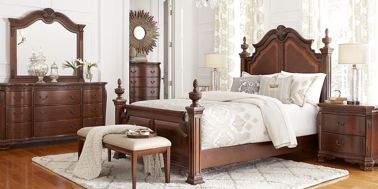 Cortinella Cherry 5 Pc King Poster Bedroom