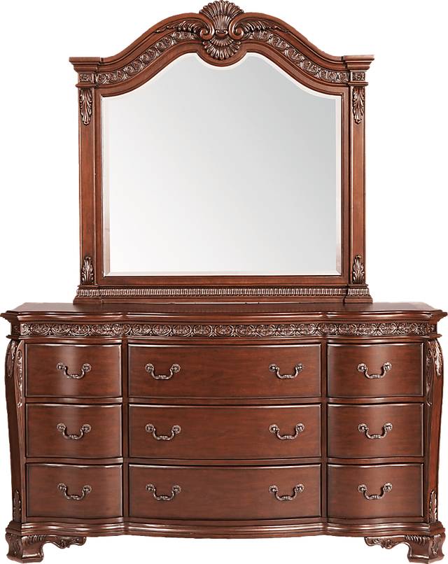 Cortinella Cherry Dresser & Mirror Set - Thumbnail - Image 1