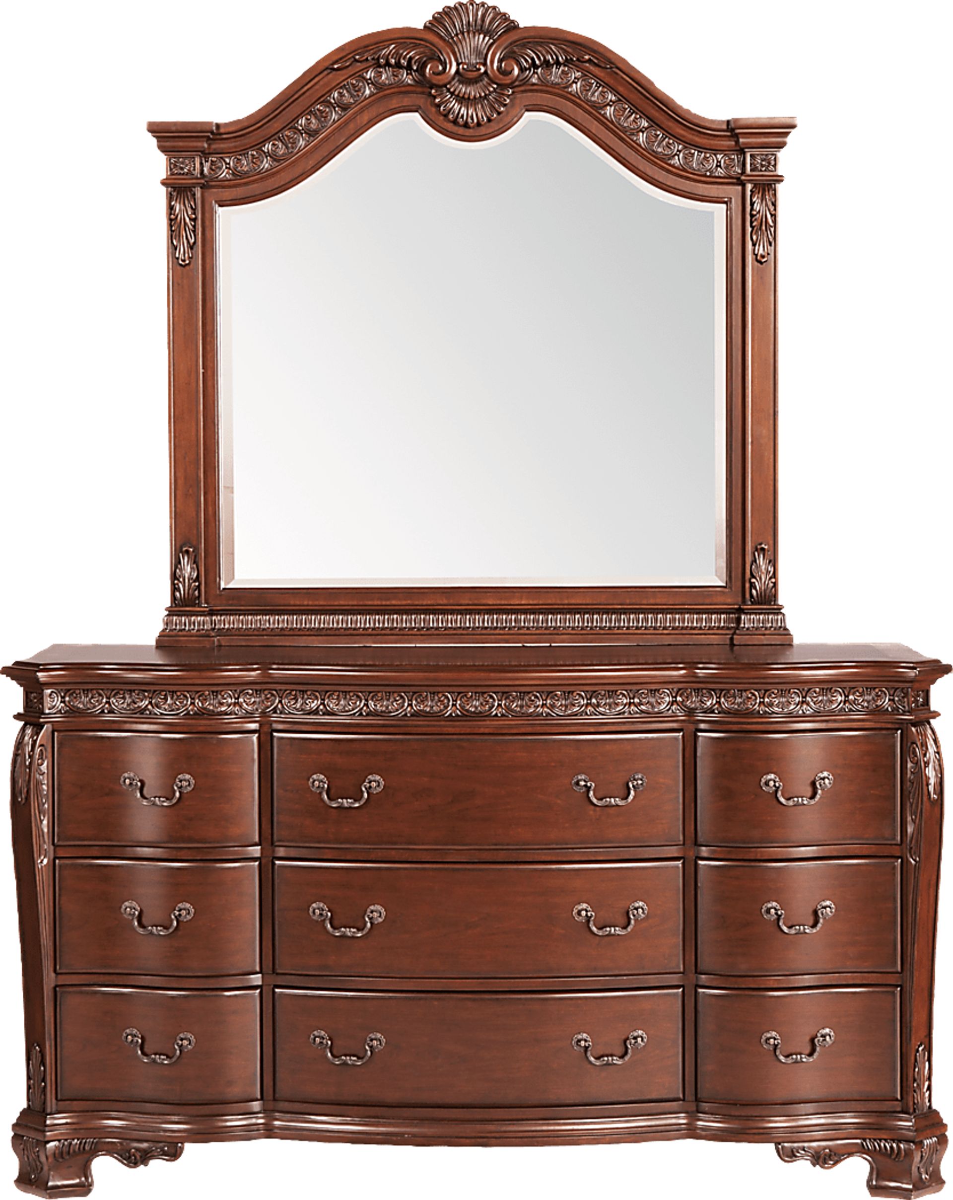 Cortinella Cherry Dresser & Mirror Set - Image 1