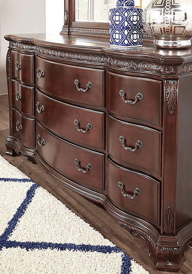 Cortinella Cherry 7 Pc King Poster Bedroom - Thumbnail - Image 5