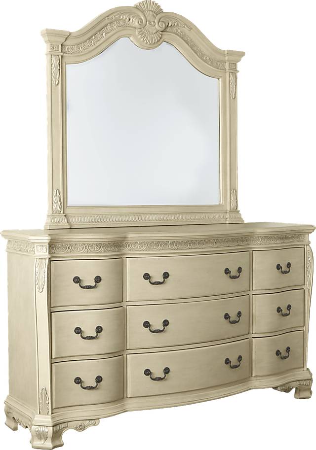 Cortinella Cream Dresser & Mirror Set - Thumbnail - Image 2