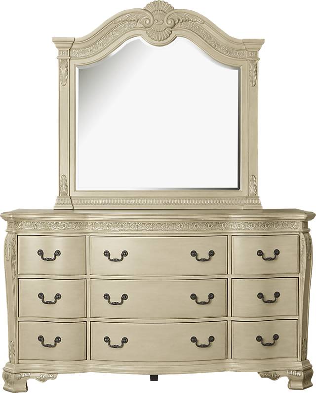 Cortinella Cream Dresser & Mirror Set - Thumbnail - Image 1