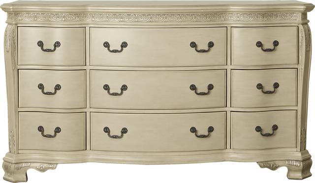 Cortinella Cream 7 Pc King Poster Bedroom - Thumbnail - Image 4